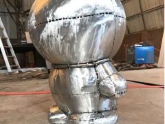 【江蘇天筑】不銹鋼雕塑定制城市大型園林哆啦A夢雕塑的制作過程